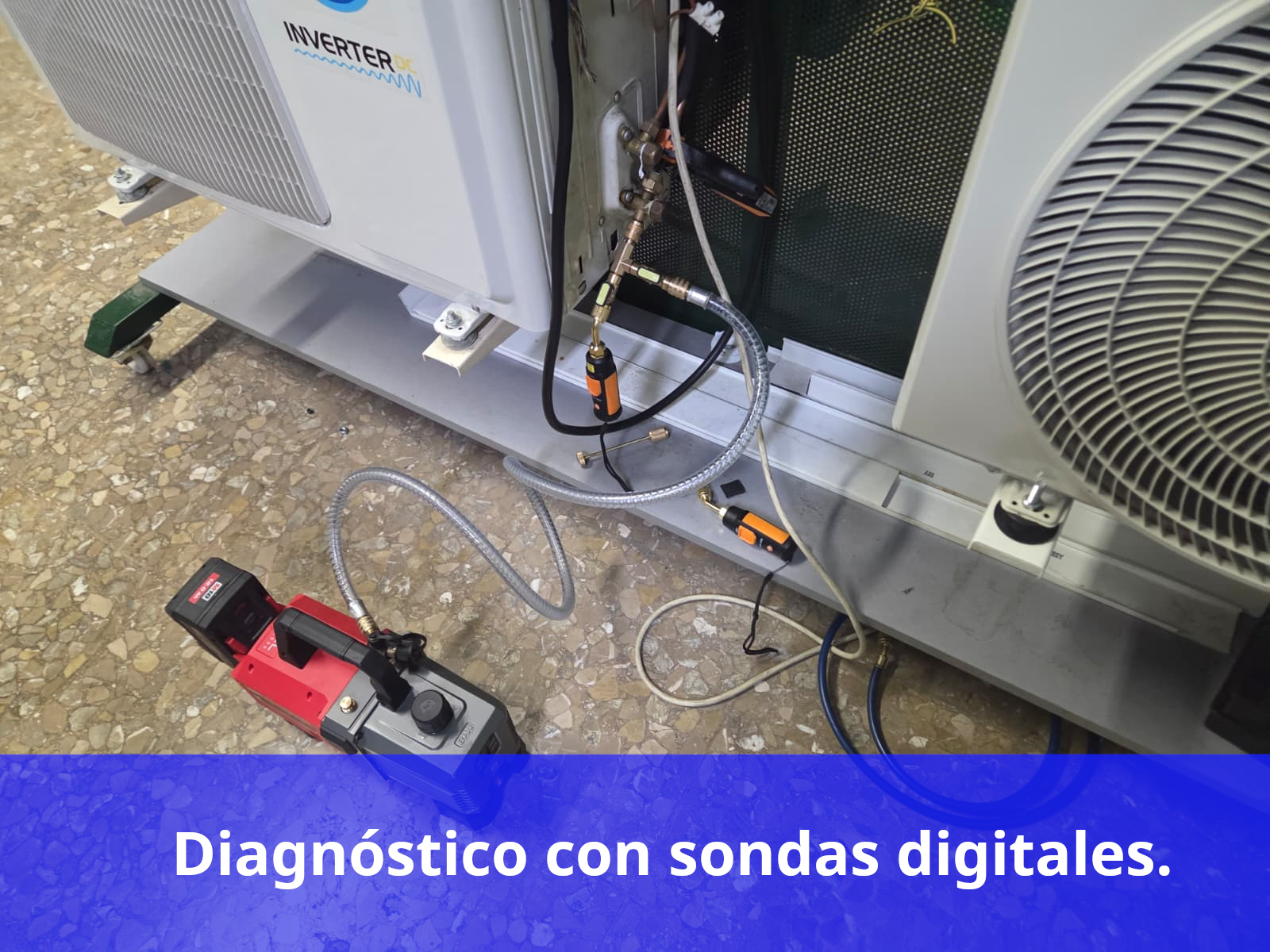 Diagnóstico de un equipo de aire acondicionado con sondas digitales